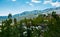 Vineyard in Troodos mountainswith snow in spring, Cyprus