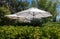 Vineyard umbrellas, outdoor wine tasting