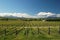 Vineyard with view on mountain range. Marlborough Vine Making Region