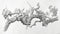 Vineyard Vignette: Detailed Pencil Drawing of Twisting Grapevine Splendor