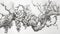 Vineyard Vignette: Detailed Pencil Drawing of Twisting Grapevine Splendor