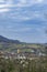 Vineyards with Arbois town, Department Jura, Franche-Comte, France