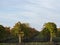 Vineyards in the autumn with red foliage. Transition of the vine to wintering.