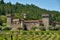 Vineyards with castle in California