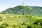 vineyards with castle Ortenbourg, Alsace, France