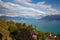 Vineyards of the Chexbres region over lake of Geneva