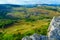 Vineyards and countryside, from the Rock of Solutre, Burgundy