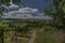 Vineyards and hills near Moravske Branice village in hot summer sunny day