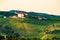 Vineyards with small village in Ritoznoj, Slovenia