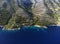 Vineyards on souths side of island Hvar, Croatia.