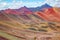 Vinicunca or Winikunka. Also called Montna a de Siete Colores. Mountain in the Andes of Peru