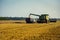 Vinnitsa,Ukraine -July 27,2016.Grain harvesting combine,Summer L