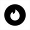 Vinnytsia, Ukraine - May 1, 2023. Popular social media Tinder logo. Flame icon. Vector illustration. Pink and white symbol.