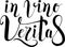 In vino veritas Wine lettering vector eps
