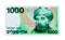 Vintage 1000 shekel bill.