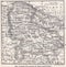 Vintage 1900s map of The United Provinces of Agra and Oudh