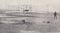 Vintage 1930s black and white photo of a Wright Brothers enginer Glider 1902.