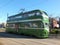 Vintage 1930s english electric blackpool tram on the road in fleetwood town centre