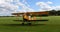 Vintage 1947 Stampe-Vertongen SV-4C G-AWEF Biplane aircraft on airstrip.