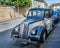 Vintage 1950`s Beardsmore London Taxi parked on street in Sherborne, Dorset, UK