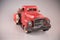 Vintage 1950`s red toy metal pickup truck