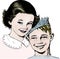 Vintage 1950s Girl and Boy