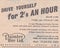 Vintage 1950s newspaper advert - Daimler Hire Ltd.