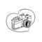 Vintage 35mm SLR Camera Heart Drawing