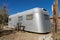 Vintage abandoned trailer in bombay beach california