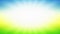 Vintage abstract background of Green field with Blue sky in Sunlight beams