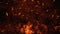 Vintage abstract flames with fire particles embers on isolated background. Design element