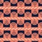 Vintage abstract navy coral and pink seamless pattern