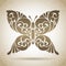 Vintage abstract Ornamental butterfly