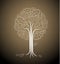 Vintage abstract tree drawing