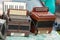 vintage accordion. a portable musical instrument with metal reed