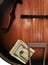 Vintage Acoustic Guitar And Money