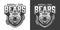 Vintage aggressive bear head mascot logotype