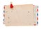 Vintage air mail envelope. retro christmas post letter