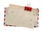 Vintage air mail envelope. retro post letter