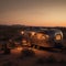 Vintage Airstream Trailer in the Desert