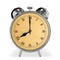 Vintage alarm clock at 8 o`clock 3d rendering