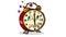 Vintage alarm clock ringing cartoon 2D animation