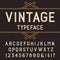 Vintage alphabet vector font with distressed overlay texture.