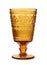 Vintage amber pressed glass goblet