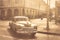 Vintage american car streets cuba