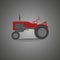 Vintage american tractor vector illustration. Retro agricultural machine. Old farming equipment