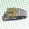 Vintage american truck vector illustration. Retro freighter truck. Cargo delivery machine.