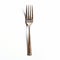 Vintage Americana Fork With Silver Tine On White Background
