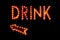 Vintage Americana Illuminated Neon Drink Sign