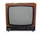 Vintage analog black and white TV